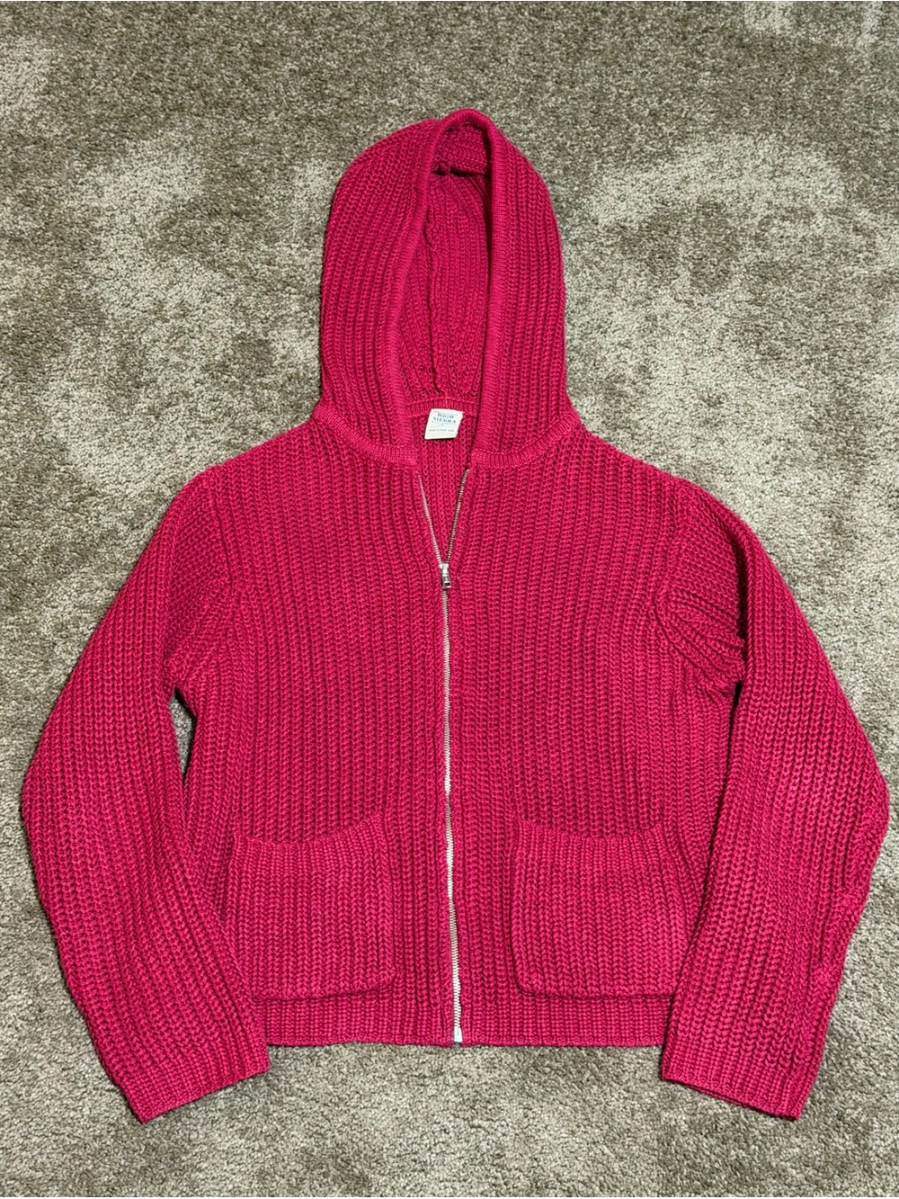 High Sierra Red Hooded Knit Sweater
